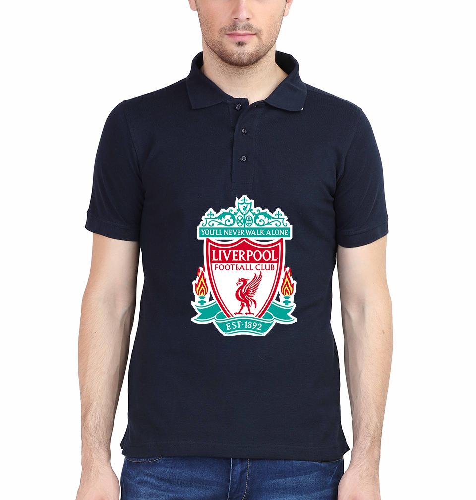 Liverpool Logo Men Polo Half Sleeves T-Shirts-FunkyTeesClub