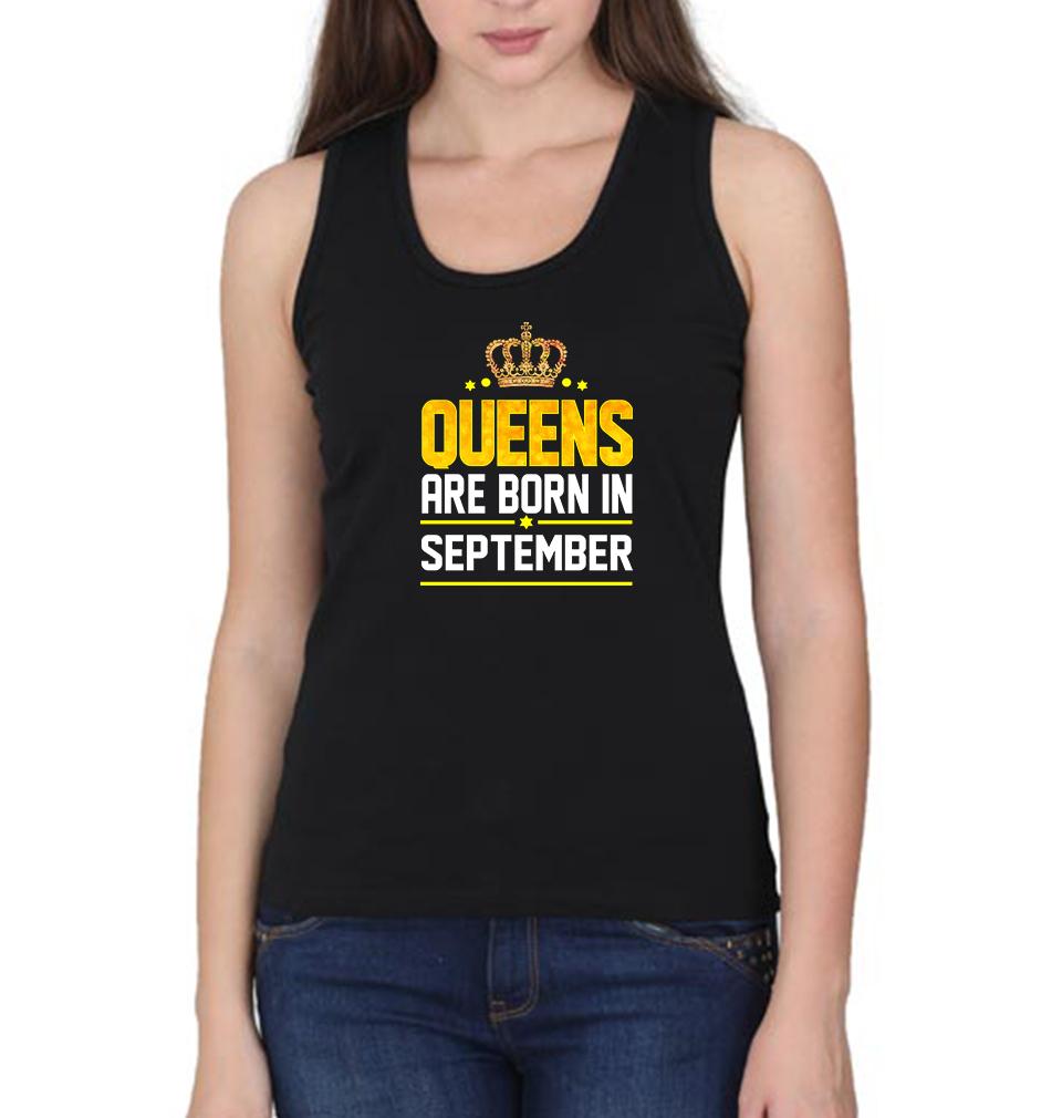 Queens Are Born In September Women Tank Top-FunkyTeesClub