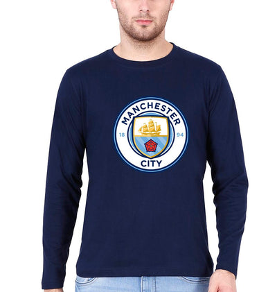 Manchester City Men Full Sleeves T-Shirts-FunkyTeesClub