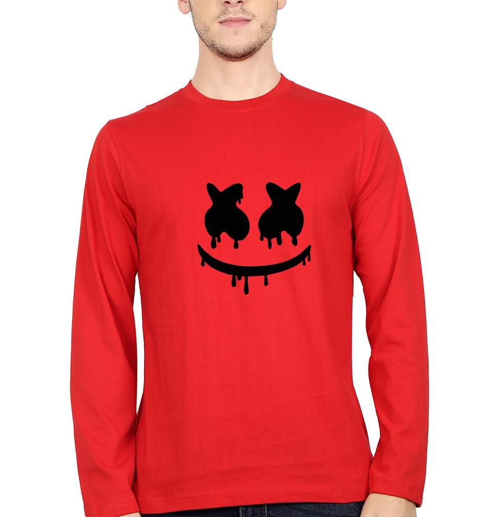 Marshmello Full Sleeves T-Shirt For Men-FunkyTeesClub