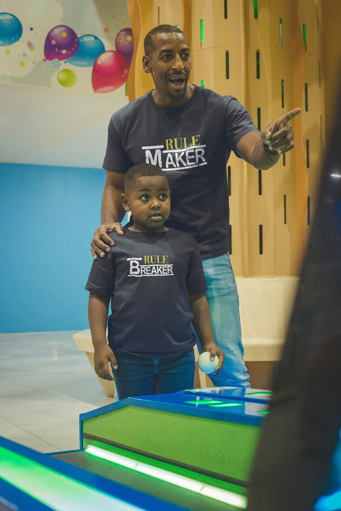 Rule Maker Father and Son Black Matching T-Shirt- FunkyTeesClub
