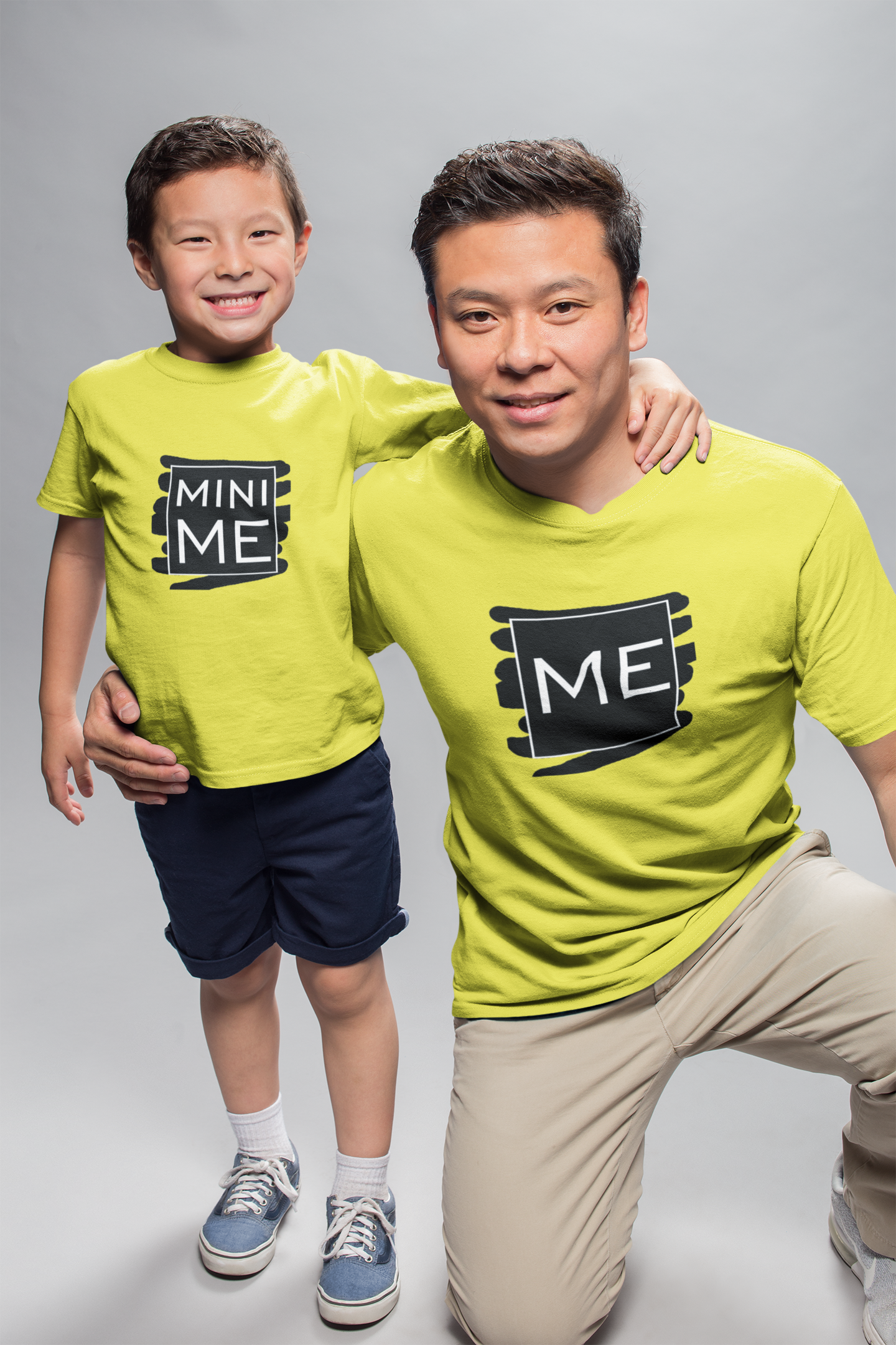 Me Father and Son Yellow Matching T-Shirt- FunkyTeesClub