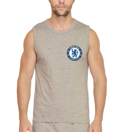 Chelsea Logo Men Gym Vest-FunkyTeesClub