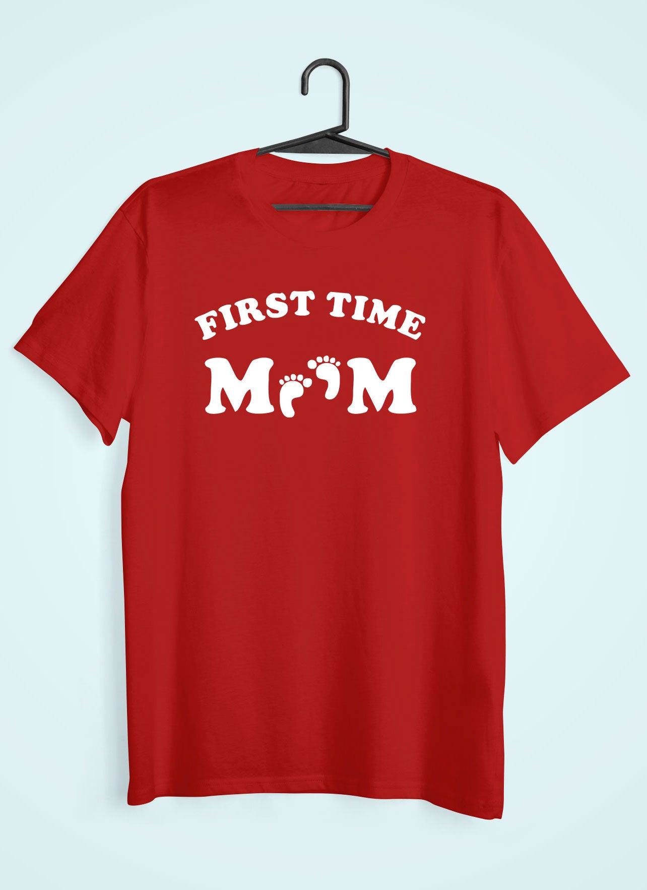 First Time Mom And First Time Dad Pregnancy Announcement Maternity Couple Half Sleeves T-Shirts -FunkyTeesClub