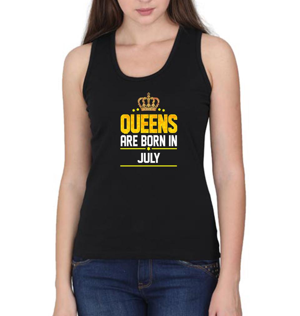 Queens Are Born In July Women Tank Top-FunkyTeesClub