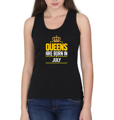 Queens Are Born In July Women Tank Top-FunkyTeesClub
