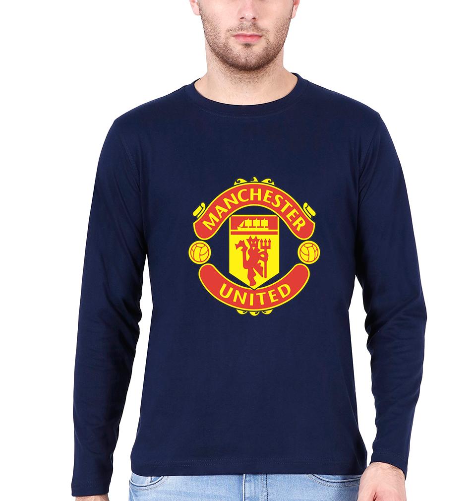 Manchester United Men Full Sleeves T-Shirts-FunkyTeesClub