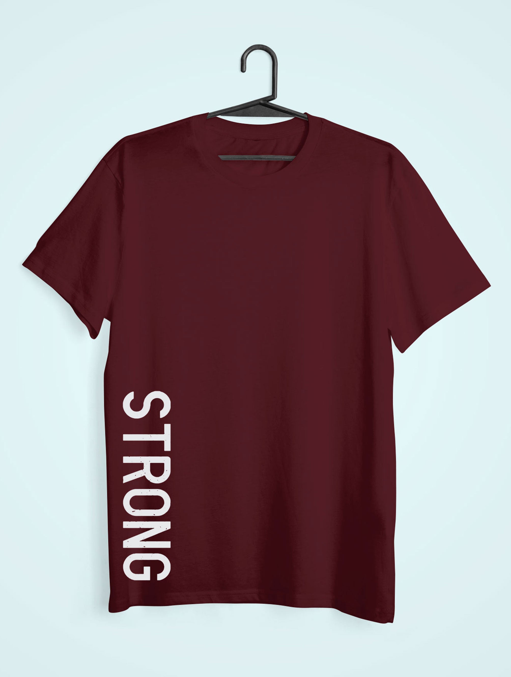 Strong Mens Half Sleeves T-shirt- FunkyTeesClub