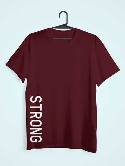 Strong Mens Half Sleeves T-shirt- FunkyTeesClub