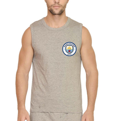 Manchester City Logo Men Gym Vest-FunkyTeesClub