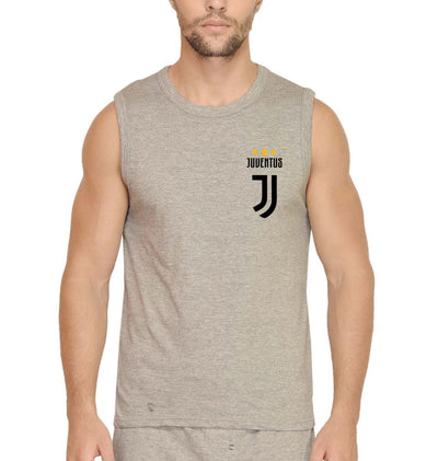 Juventus Logo Men Gym Vest-FunkyTeesClub