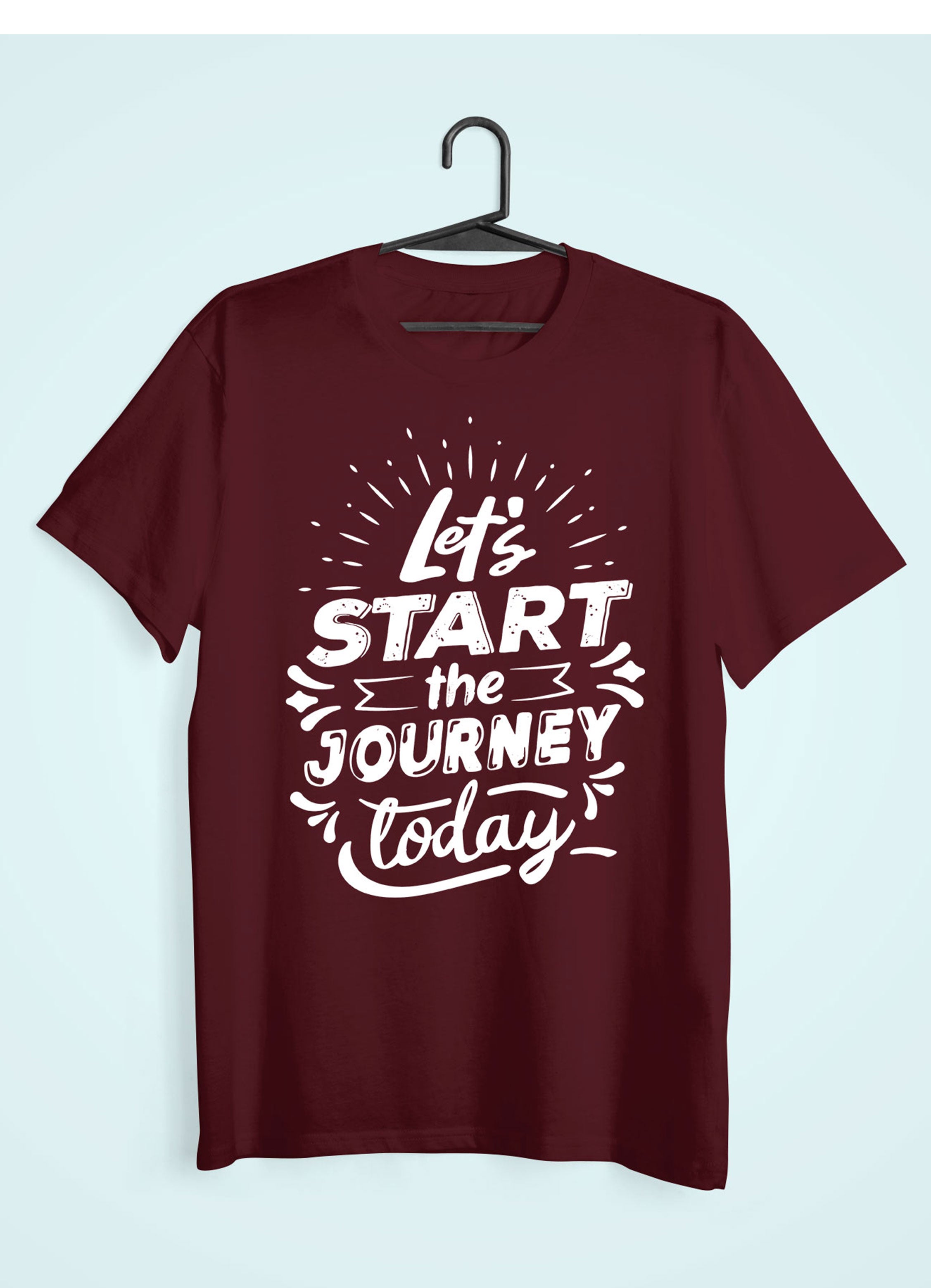 Lets Start The Journey Mens Half Sleeves T-shirt- FunkyTeesClub