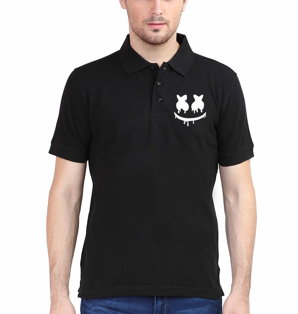 Marshmello Half Sleeves Polo T-shirt For Men -FunkyTeesClub