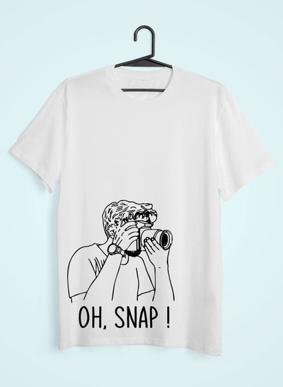 Oh Snap Mens Half Sleeves T-shirt- FunkyTeesClub