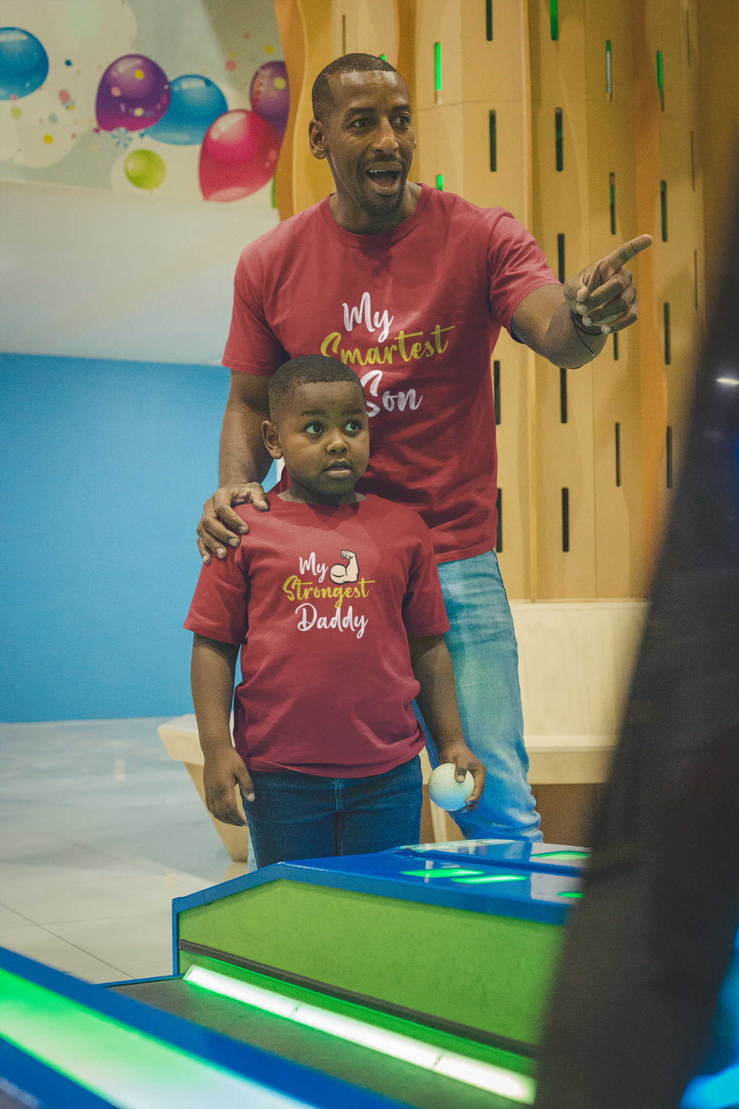 My Smartest Son Father and Son Red Matching T-Shirt- FunkyTeesClub