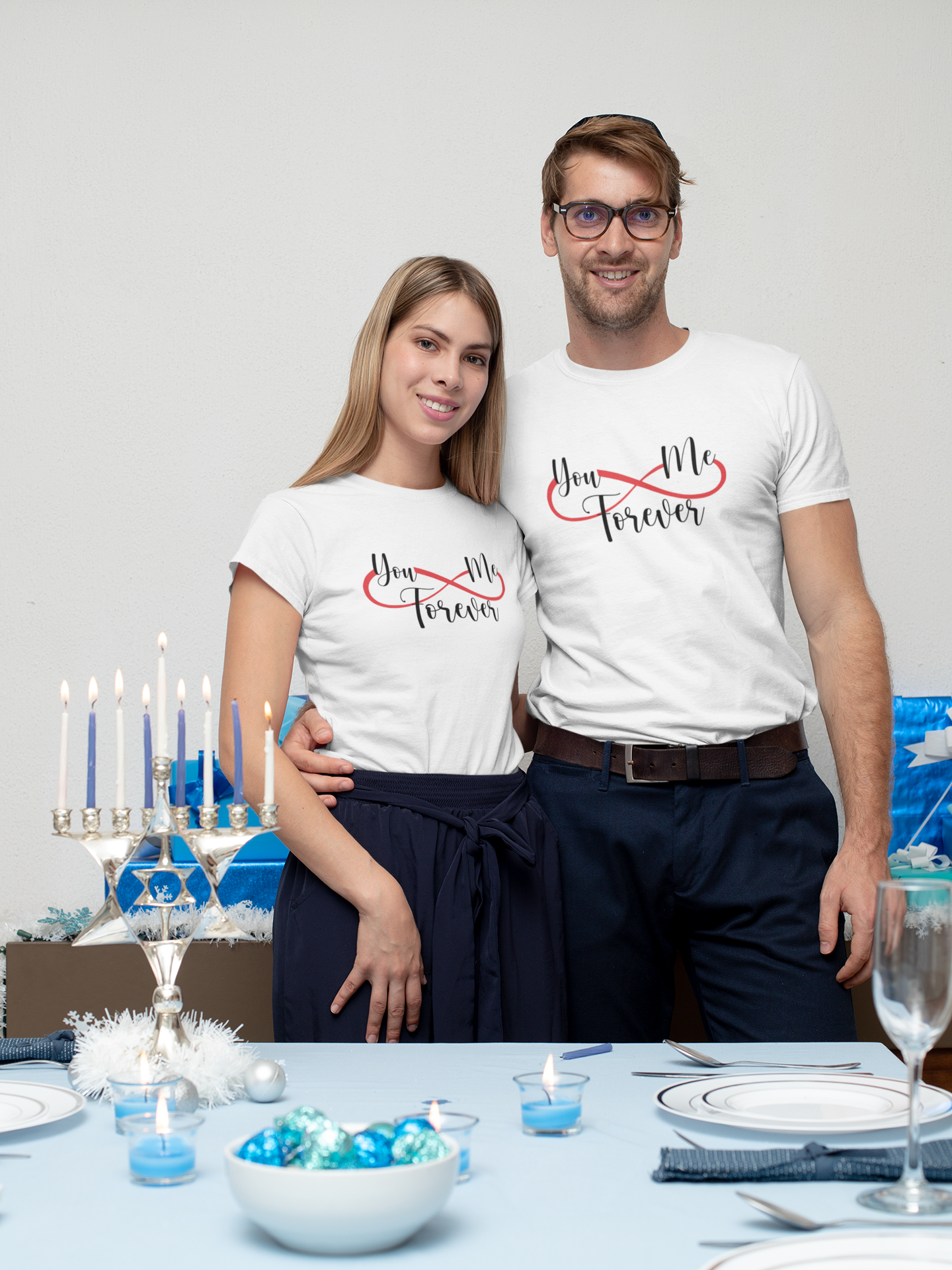 U And Me Forever Couple Half Sleeves T-Shirts -FunkyTeesClub