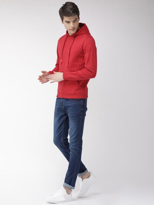 Plain red Hoodie Sweatshirt -FunkyTeesClub