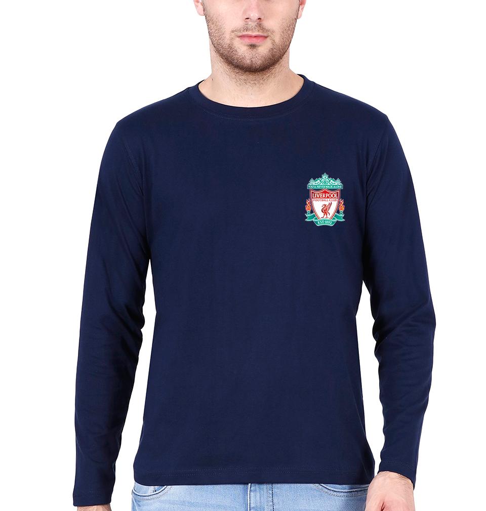 Liverpool Logo Men Full Sleeves T-Shirts-FunkyTeesClub