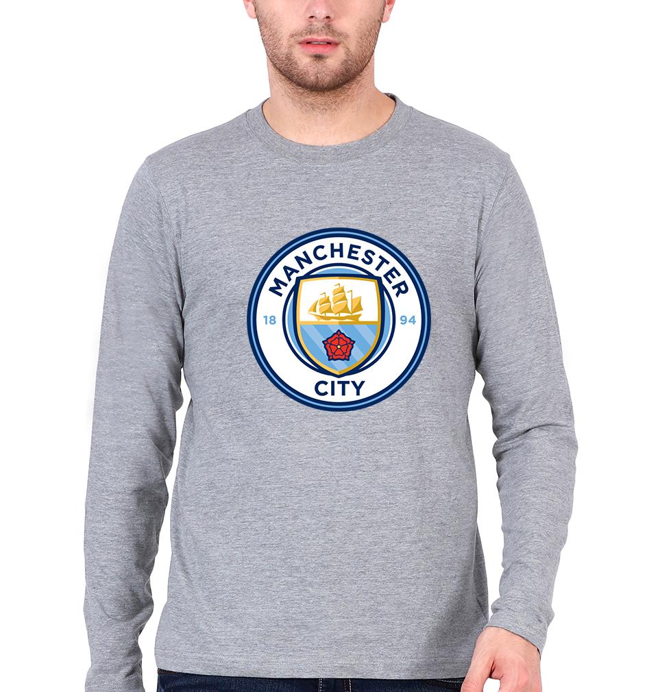 Manchester City Men Full Sleeves T-Shirts-FunkyTeesClub