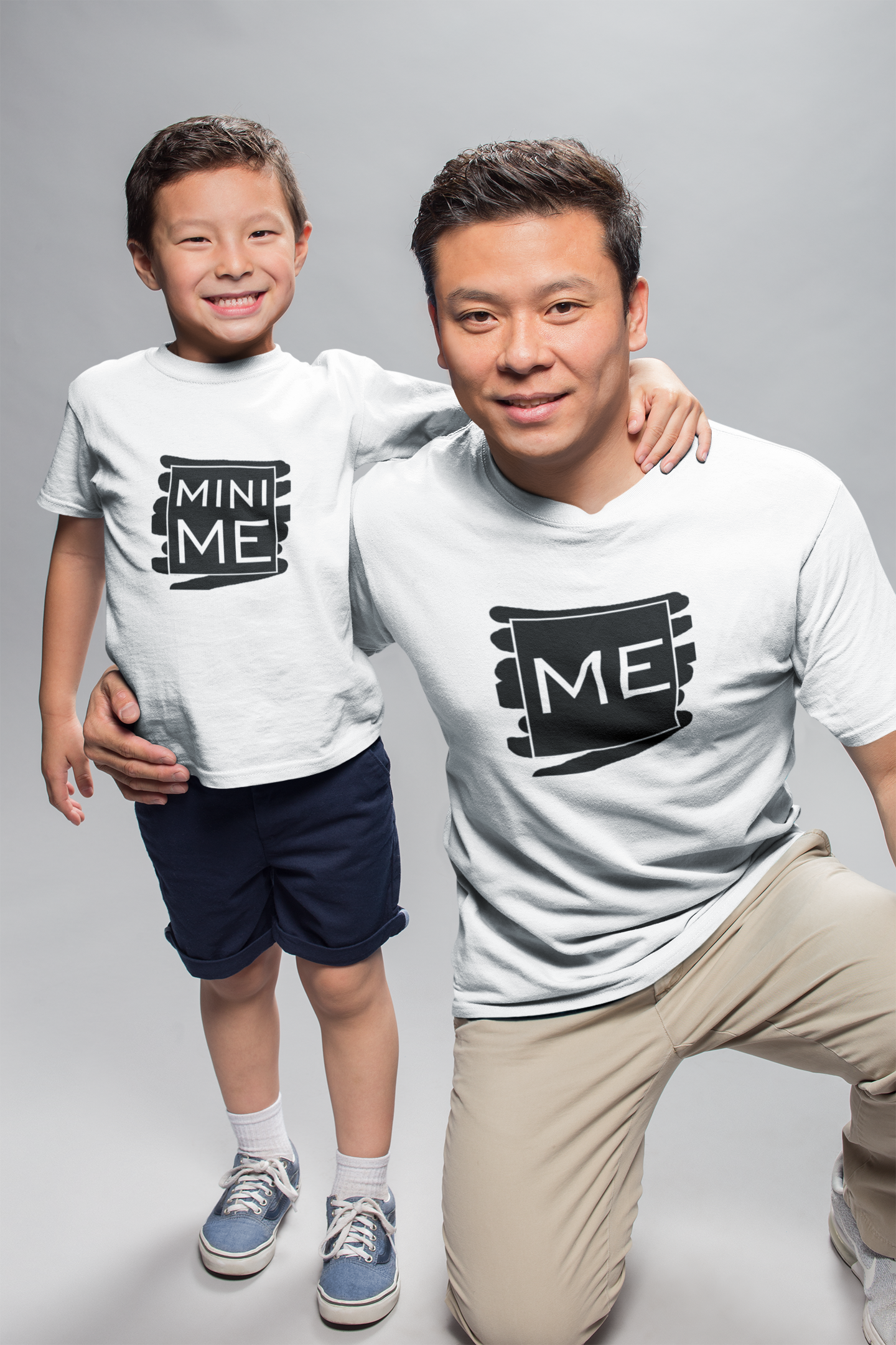 Me Father and Son White Matching T-Shirt- FunkyTeesClub
