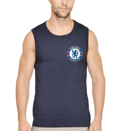 Chelsea Logo Men Gym Vest-FunkyTeesClub