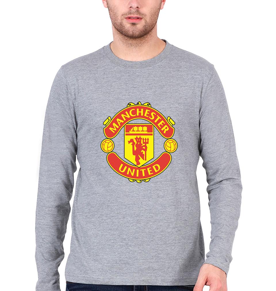 Manchester United Men Full Sleeves T-Shirts-FunkyTeesClub
