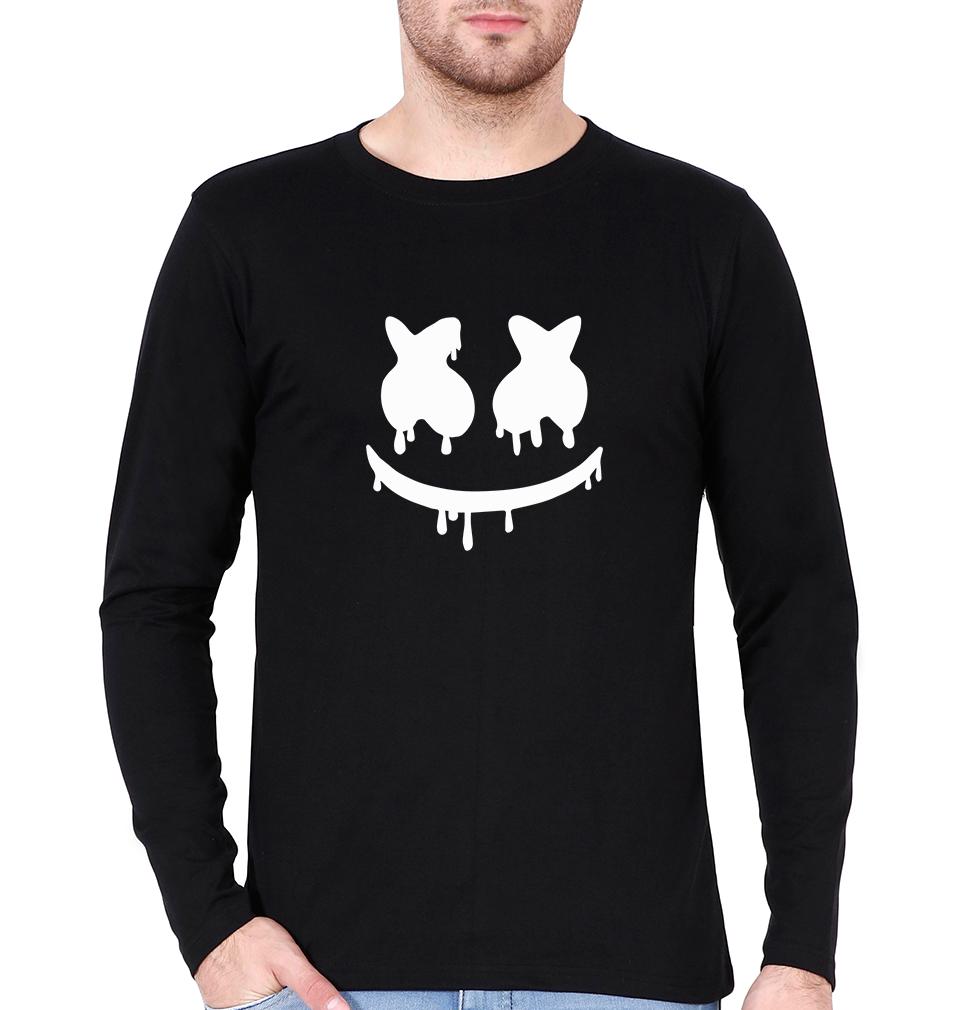 Marshmello Full Sleeves T-Shirt For Men-FunkyTeesClub