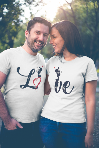 Love Couple Half Sleeves T-Shirts -FunkyTeesClub