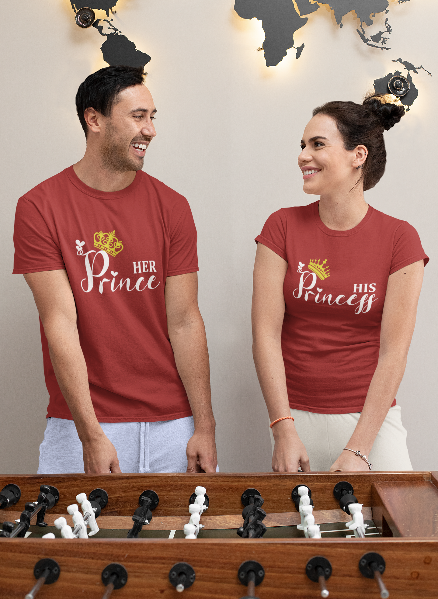Prince Couple Half Sleeves T-Shirts -FunkyTeesClub