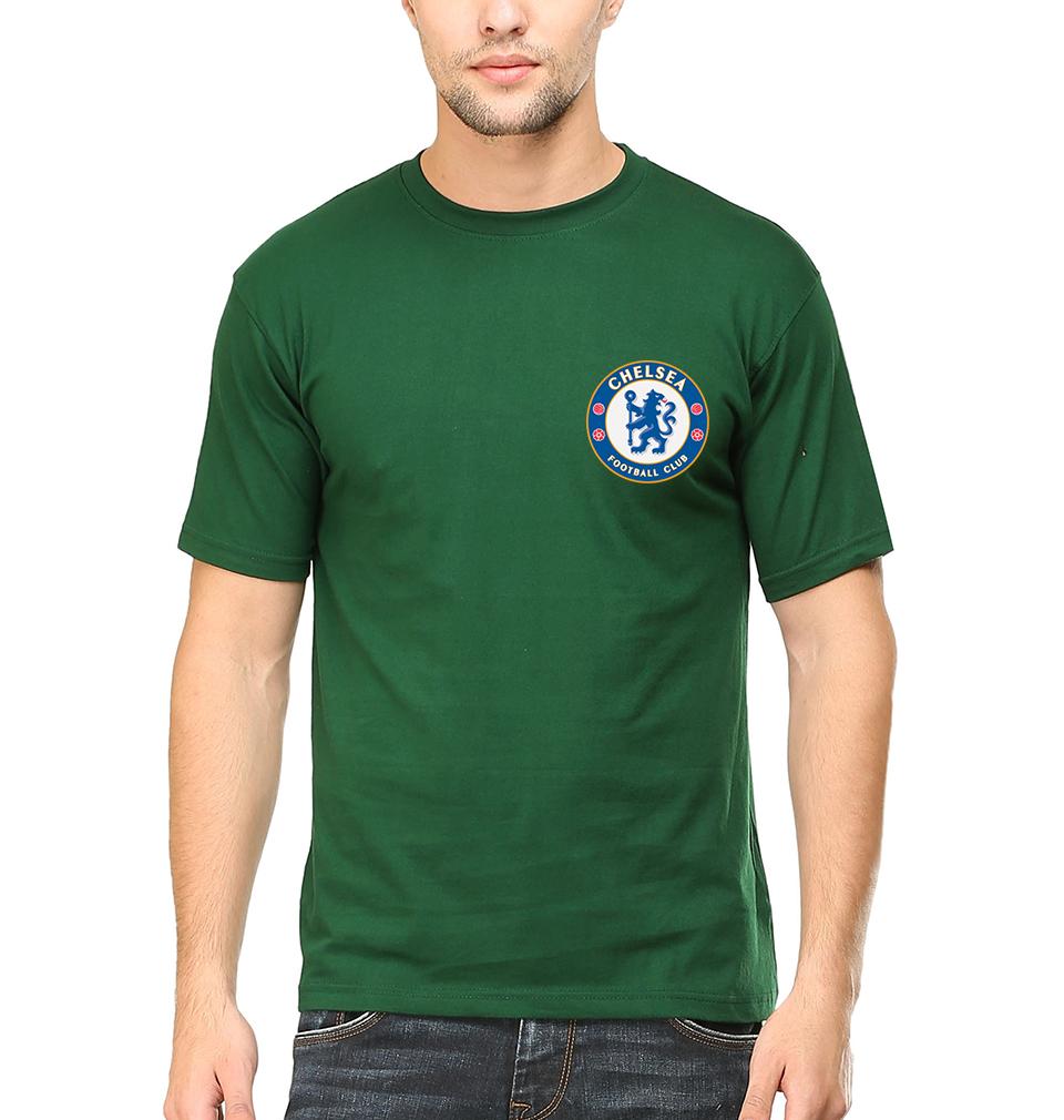 Chelsea Logo Men Half Sleeves T-Shirts-FunkyTeesClub