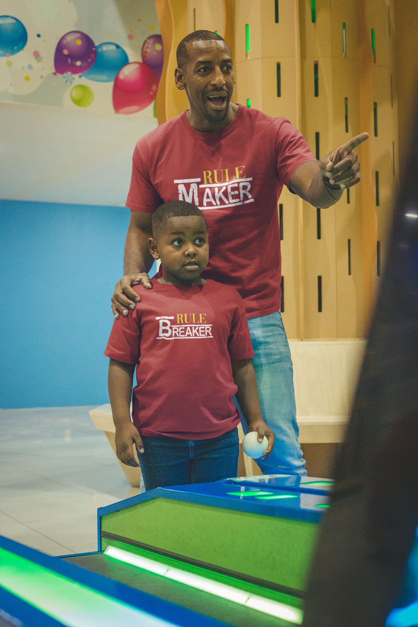 Rule Maker Father and Son Red Matching T-Shirt- FunkyTeesClub