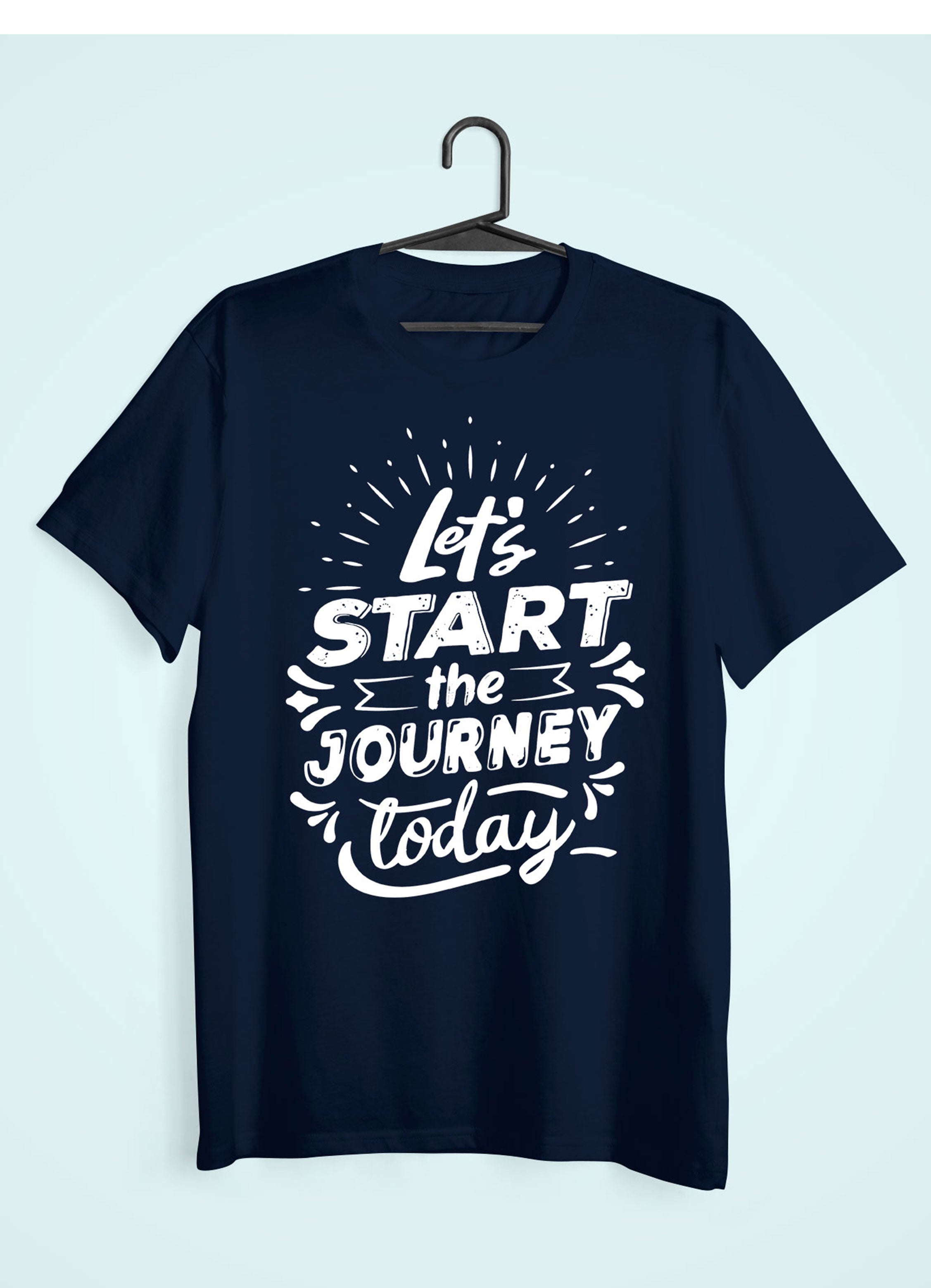 Lets Start The Journey Mens Half Sleeves T-shirt- FunkyTeesClub