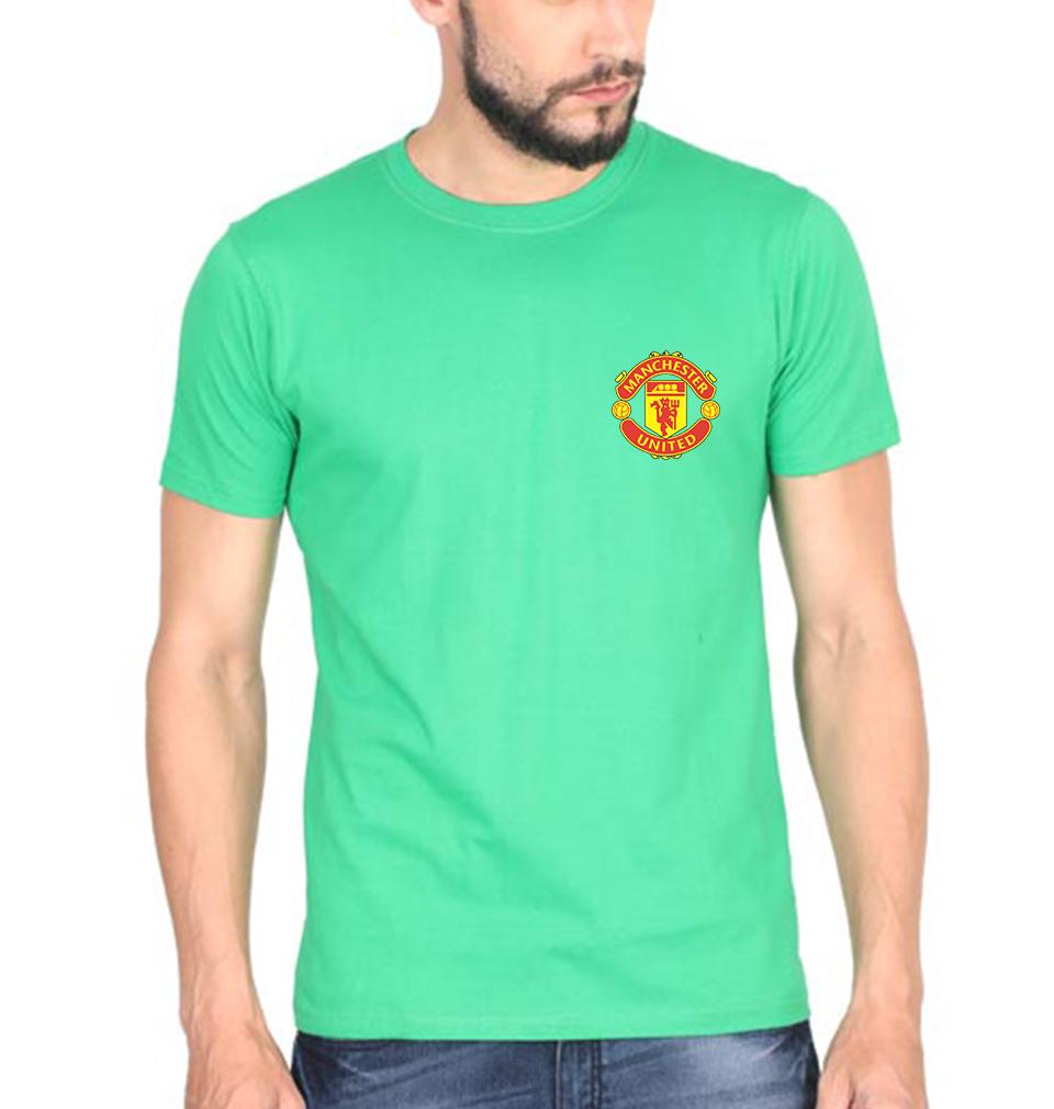 Manchester United Logo Men Half Sleeves T-Shirts-FunkyTeesClub