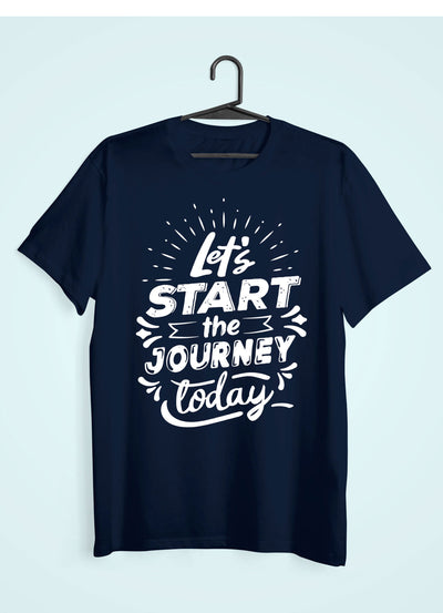 Lets Start The Journey Women Half Sleeves T-shirt- FunkyTeesClub