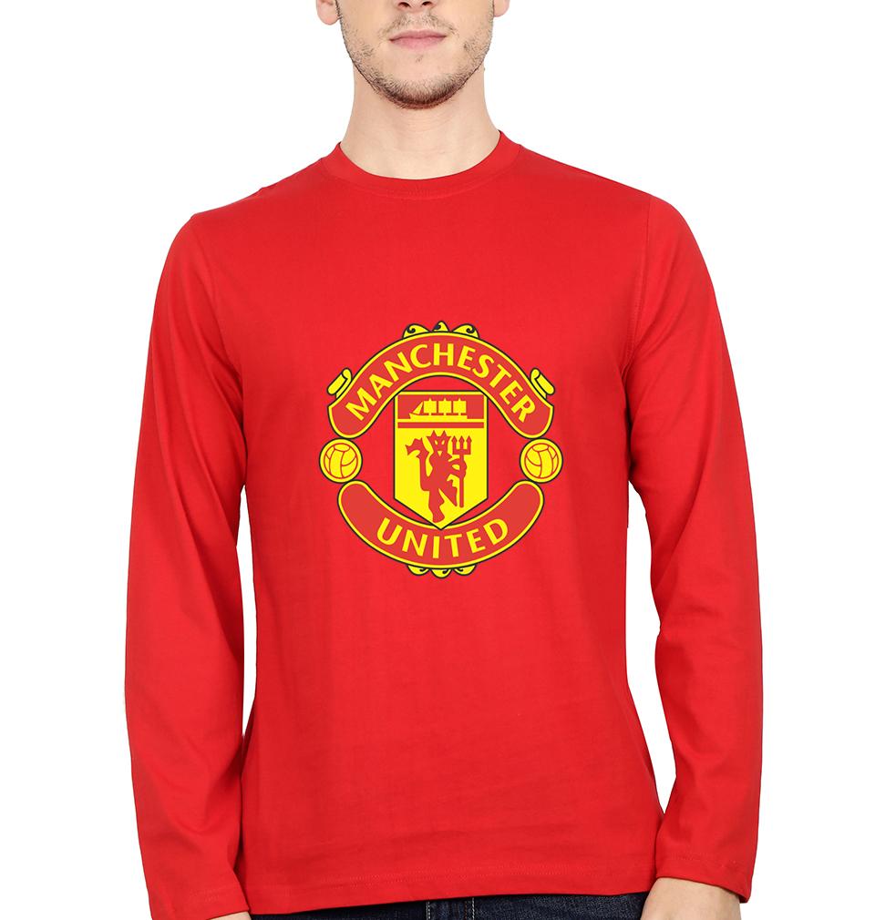 Manchester United Men Full Sleeves T-Shirts-FunkyTeesClub