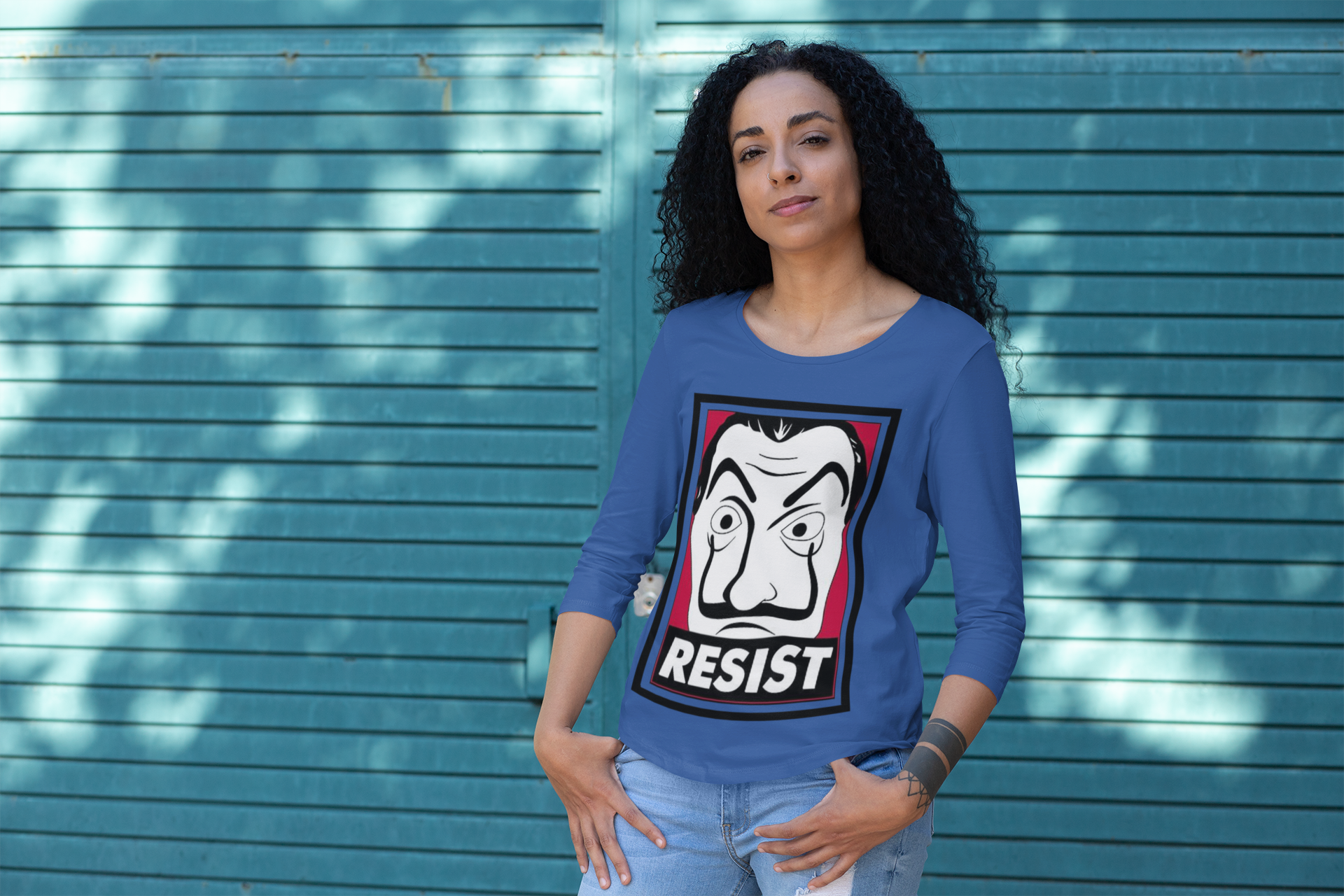 Resistance Money Heist Women Full Sleeves T-Shirts-FunkyTeesClub