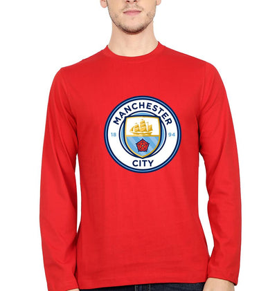 Manchester City Men Full Sleeves T-Shirts-FunkyTeesClub