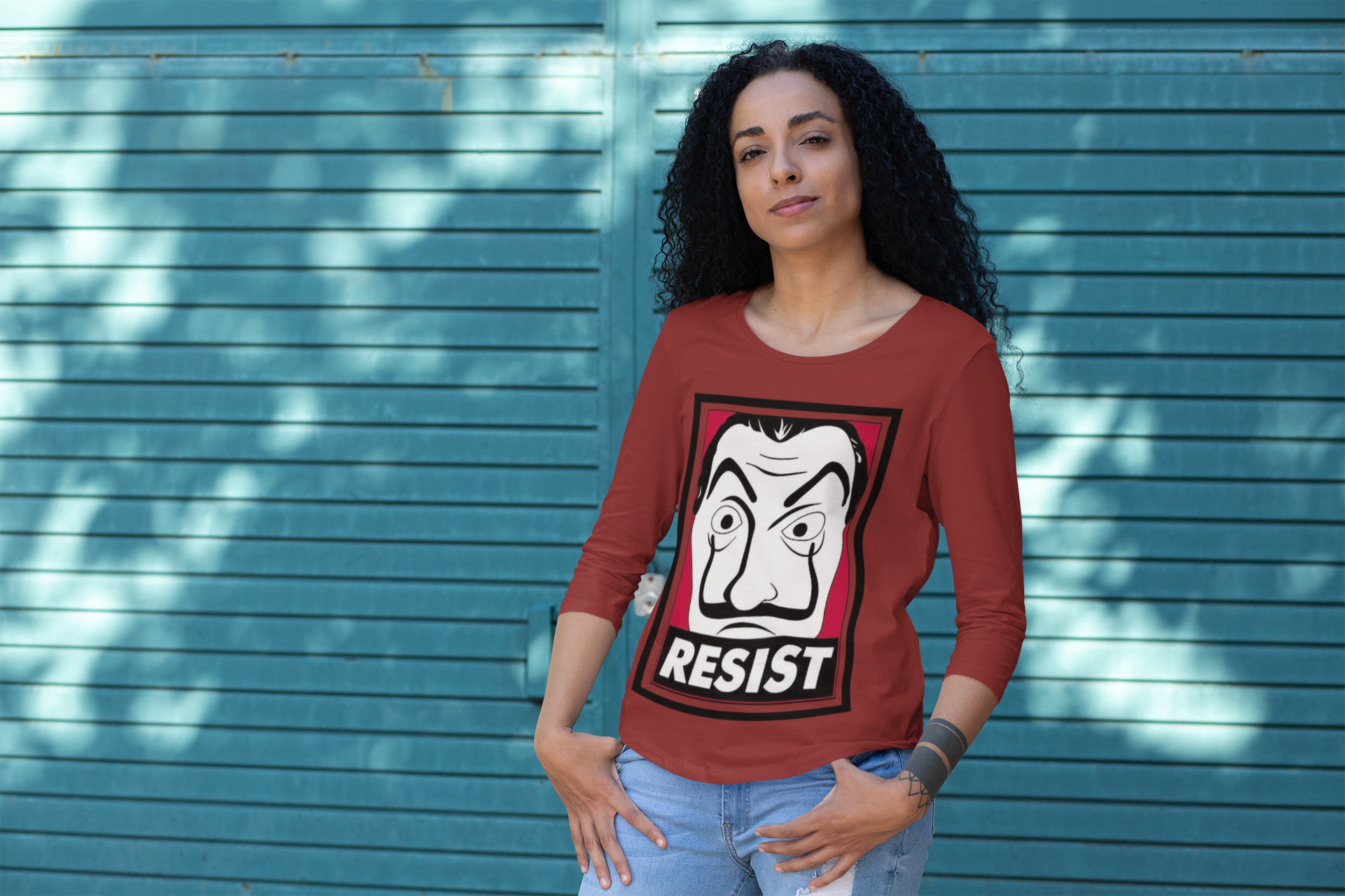 Resistance Money Heist Women Full Sleeves T-Shirts-FunkyTeesClub