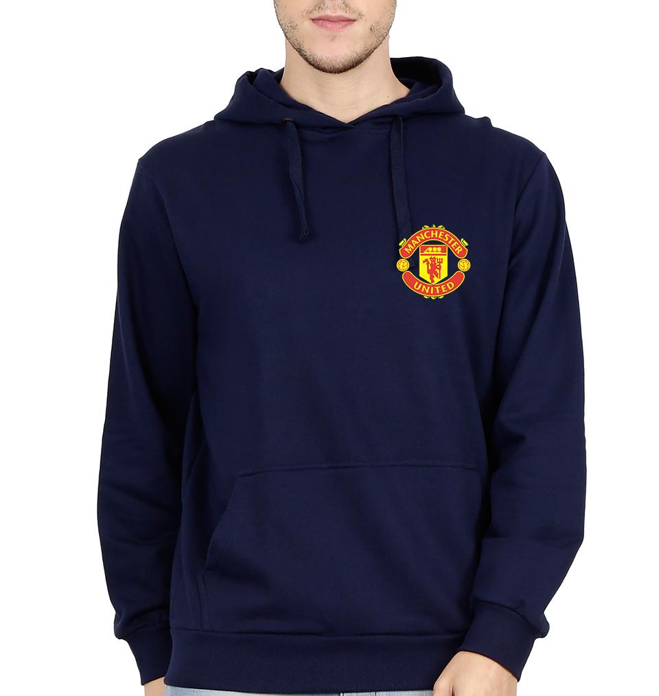 Manchester United Logo Men Hoodies-FunkyTeesClub