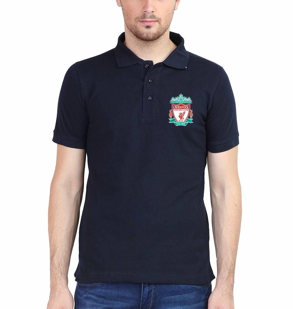 Liverpool Logo Men Polo Half Sleeves T-Shirts-FunkyTeesClub