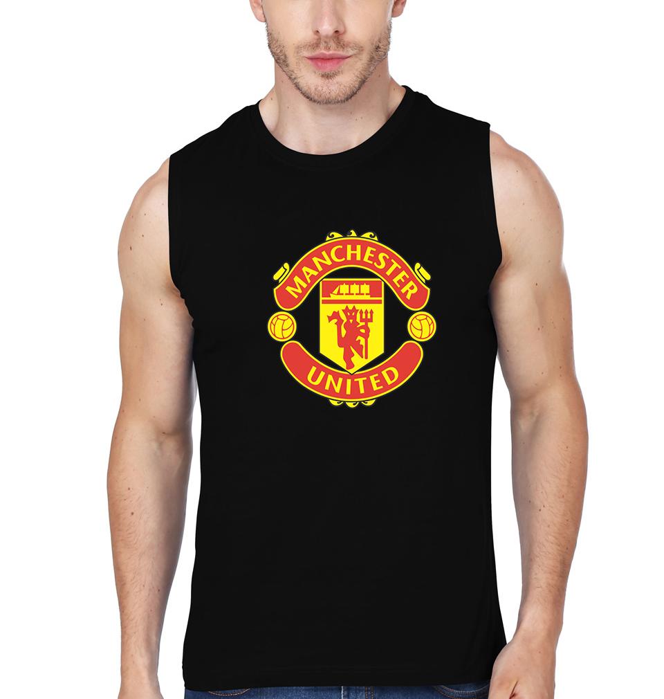 Manchester United Men Sleeveless T-Shirts-FunkyTeesClub