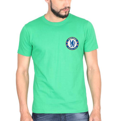 Chelsea Logo Men Half Sleeves T-Shirts-FunkyTeesClub