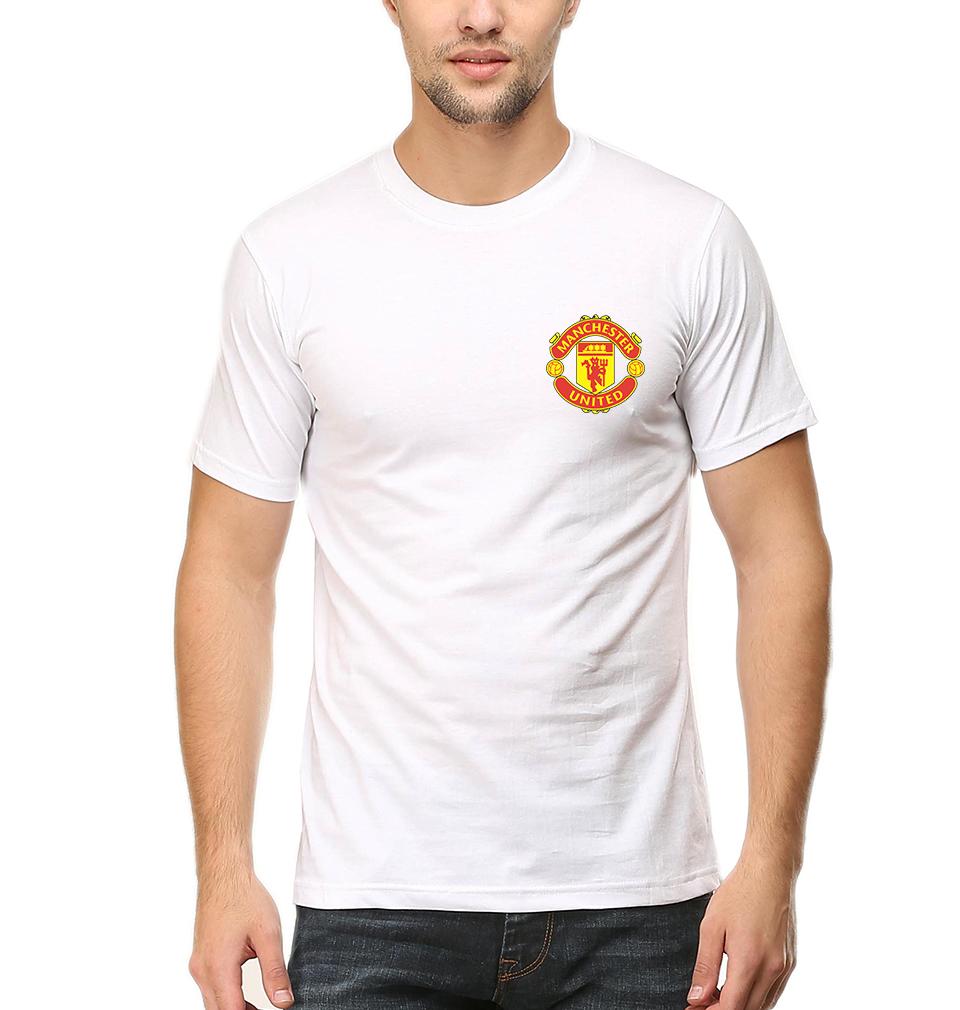 Manchester United Logo Men Half Sleeves T-Shirts-FunkyTeesClub