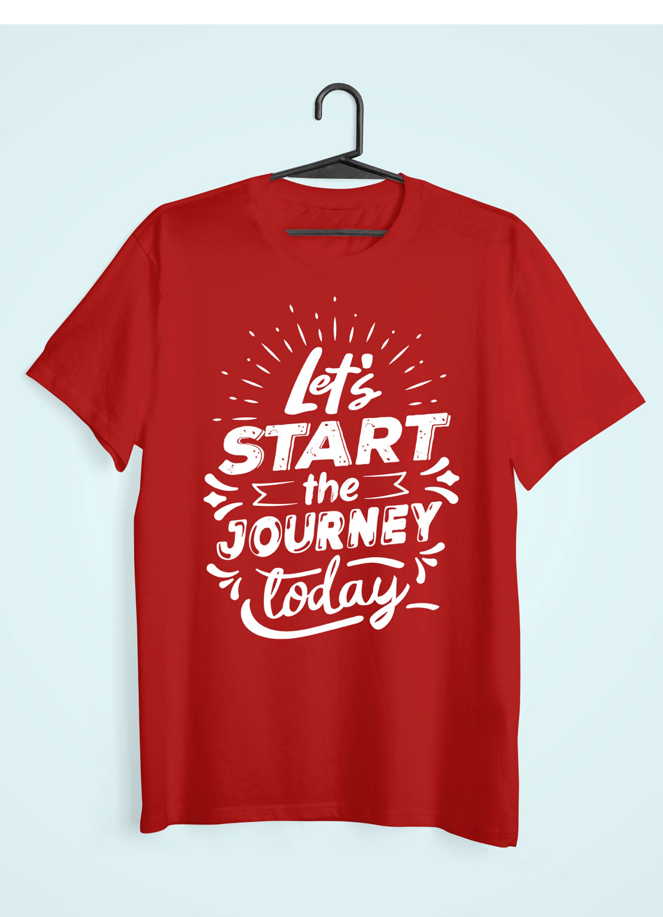Lets Start The Journey Mens Half Sleeves T-shirt- FunkyTeesClub