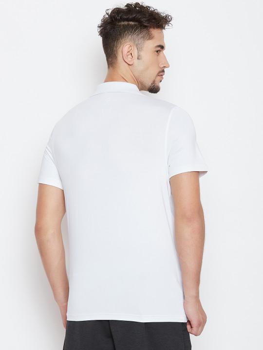 Plain White Polo T-Shirt-FunkyTeesClub