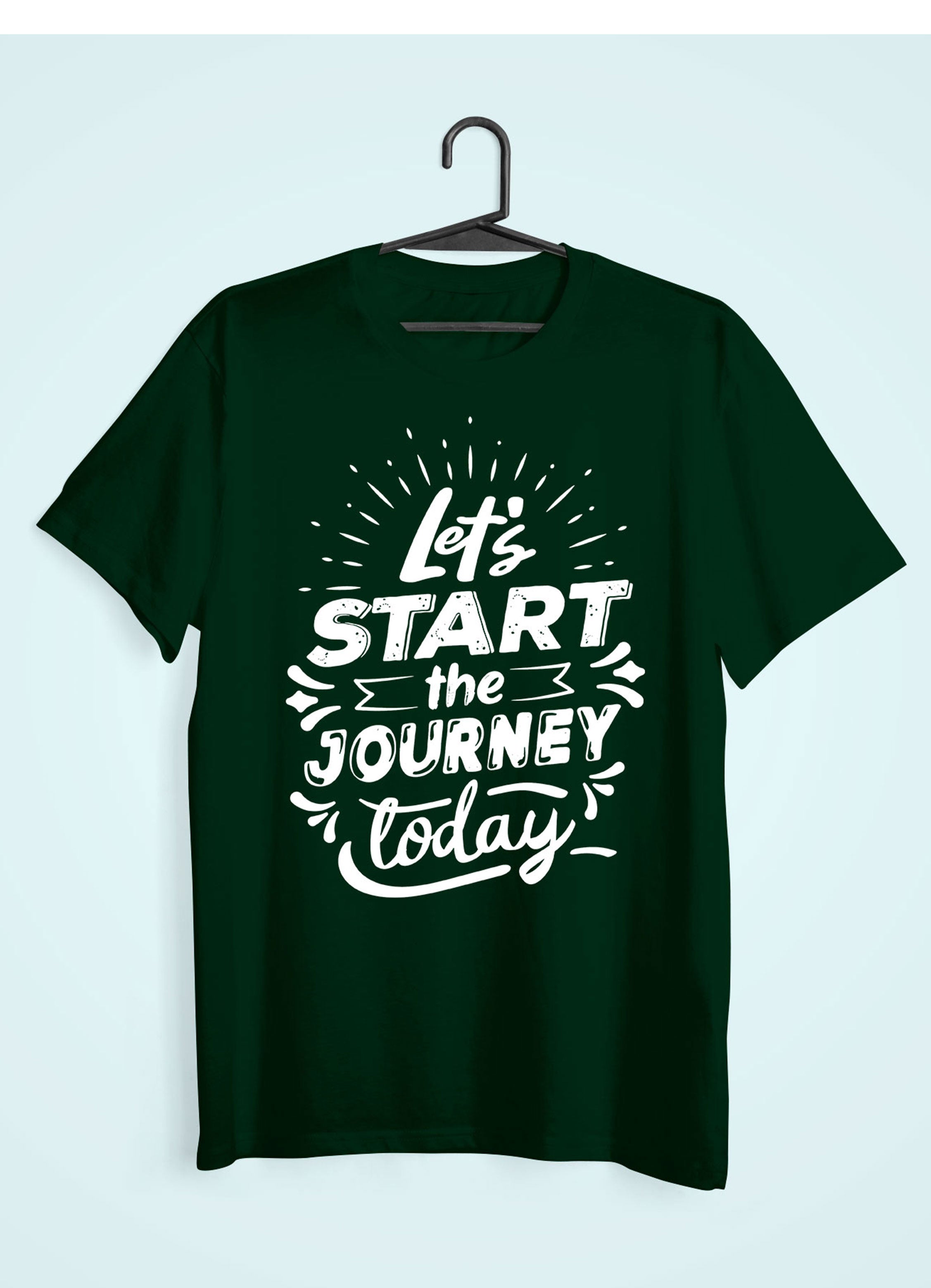 Lets Start The Journey Mens Half Sleeves T-shirt- FunkyTeesClub