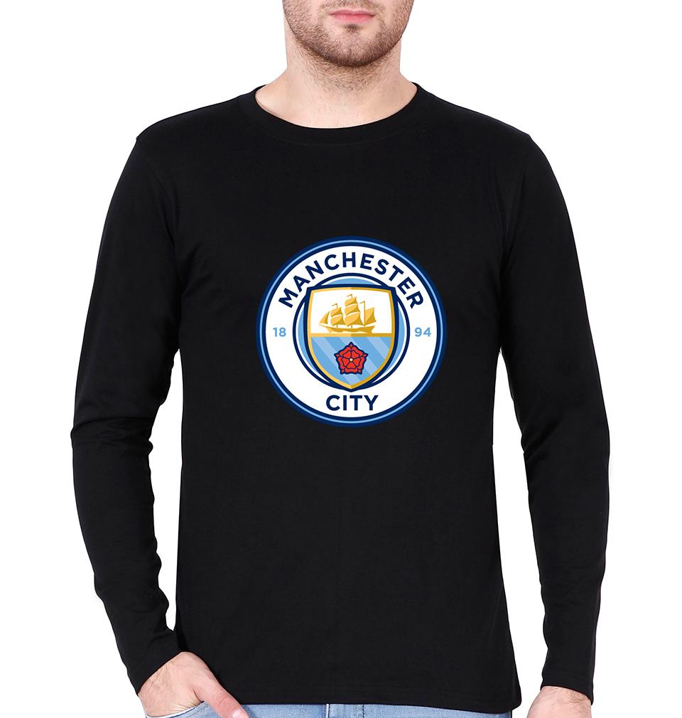 Manchester City Men Full Sleeves T-Shirts-FunkyTeesClub