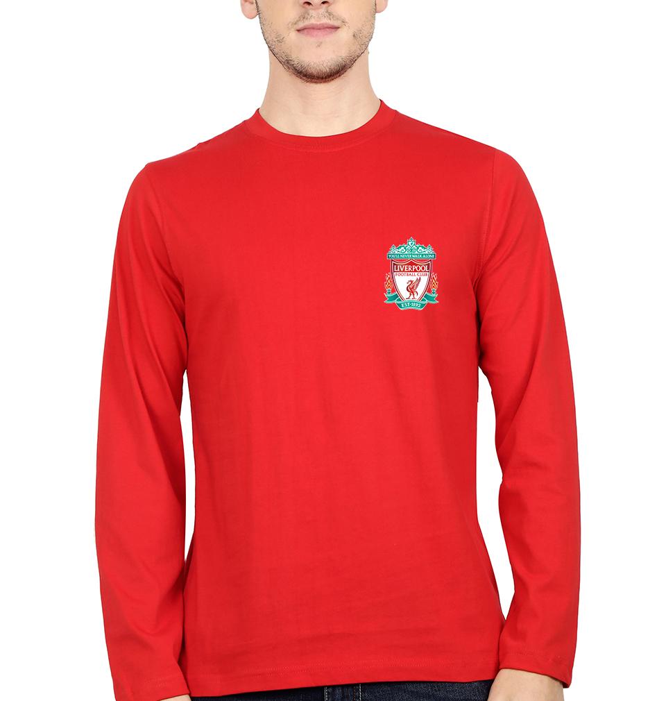 Liverpool Logo Men Full Sleeves T-Shirts-FunkyTeesClub