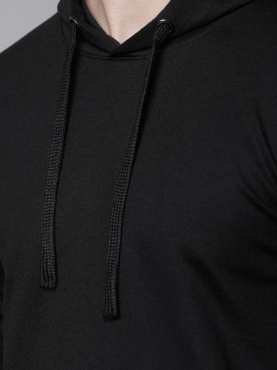 Plain black Hoodie Sweatshirt -FunkyTeesClub
