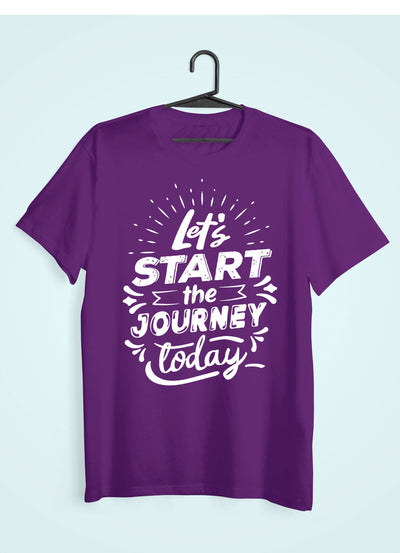 Lets Start The Journey Women Half Sleeves T-shirt- FunkyTeesClub